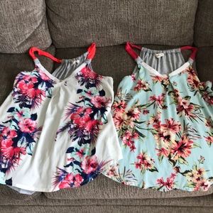 Womens floral tank tops